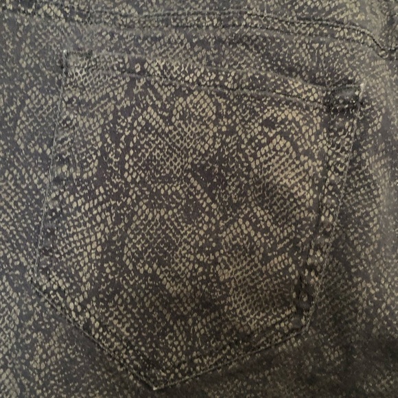 Lee Animal Print Snake Print Dark Blue Stretch Jeans Women 16 M - Picture 7 of 11